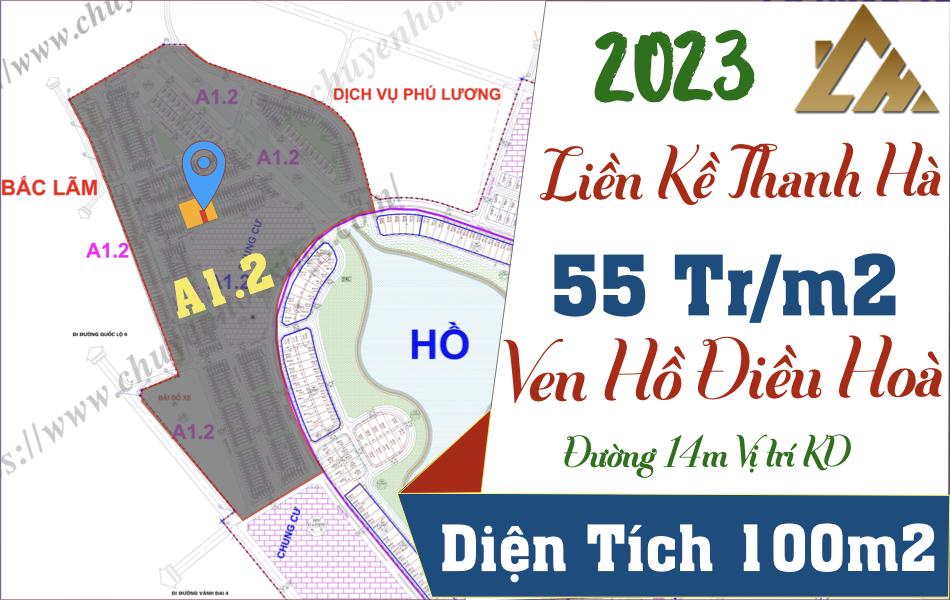 bán liền kề thanh hà a1.2 ven hồ