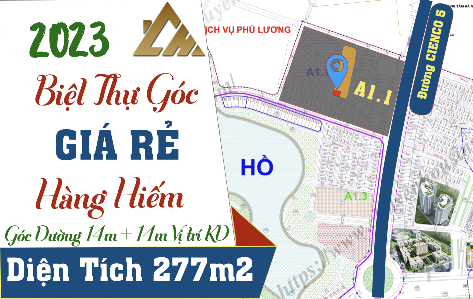 bán biệt thự thanh hà lô góc giá rẻ