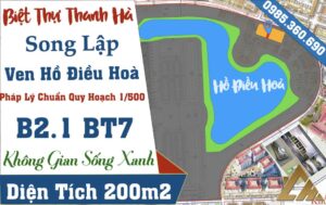 bán biệt thự thanh hà b2.1 ven hồ