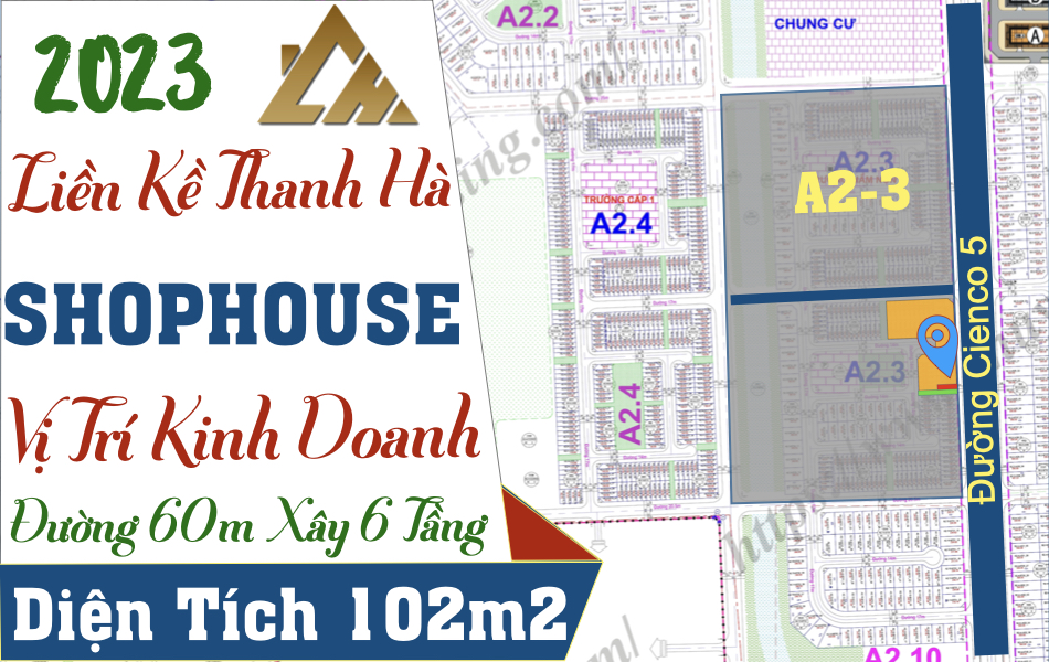 liền kề shophouse thanh hà giá rẻ