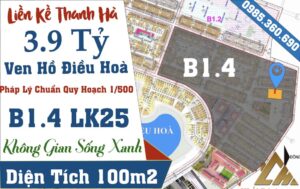 liền kề thanh hà b1.4 giá 3.9 tỷ