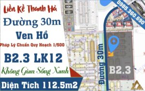bán liền kề thanh hà b2.3 đường 30m