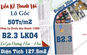 liền kề thanh hà b2.3 lô góc giá rẻ