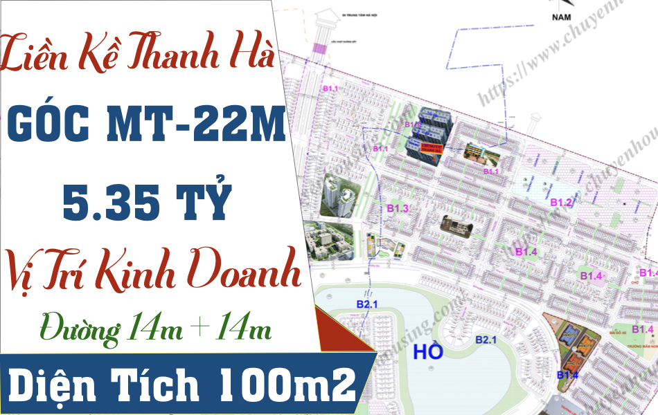 bán lô góc đô thị thanh hà