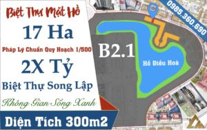 bán biệt thự mặt hồ thanh hà b2.1