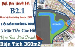 biệt thự thanh hà b2.1 lô góc kinh doanh