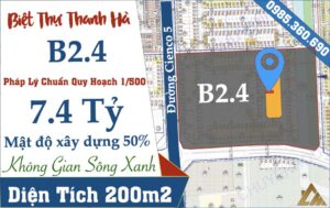 bán biệt thự thanh hà b2.4 giá