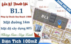 bán liền kề thanh hà b1.1 liền kề 8