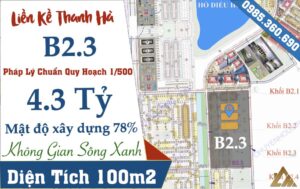 bán liền kề thanh hà b2.3 liền kề 2