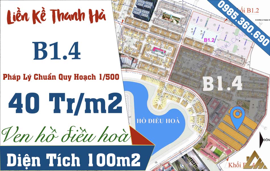 bán liền kề thanh hà giá rẻ b1.4
