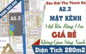 bán biệt thự thanh hà a2.3 mặt kênh giá rẻ