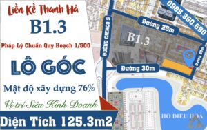 liền kề thanh hà b1.3 lô góc đường 25m