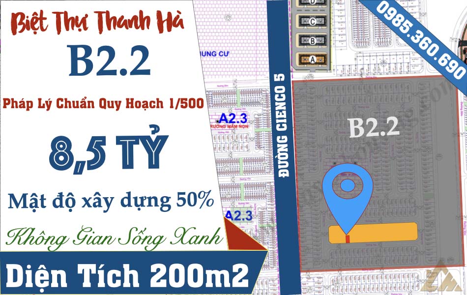 mua biệt thự thanh hà b2.2