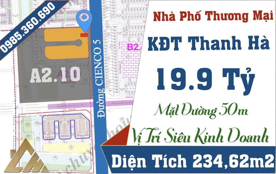 mua Shophouse Thanh Hà a2.10 giá rẻ