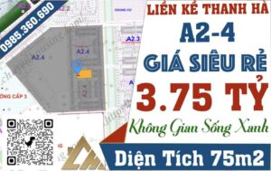 bán liền kề thanh hà a2.4 giá siêu rẻ