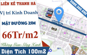 bán liền kề thanh hà đường 25m