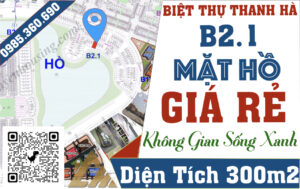 bán biệt thự mặt hồ thanh hà