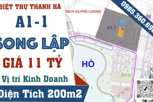 bán biệt thự song lập thanh hà a1.1 biệt thự 3