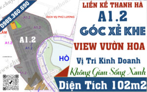 bán liền kề thanh hà a1.2 góc xẻ khe nhìn vườn hoa