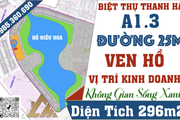 biệt thự đơn lập thanh hà a1.3 ven hồ