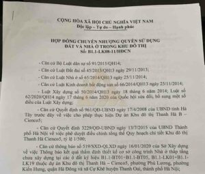 hợp đồng chuyển nhượng