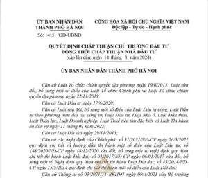 chủ trương đầu tư