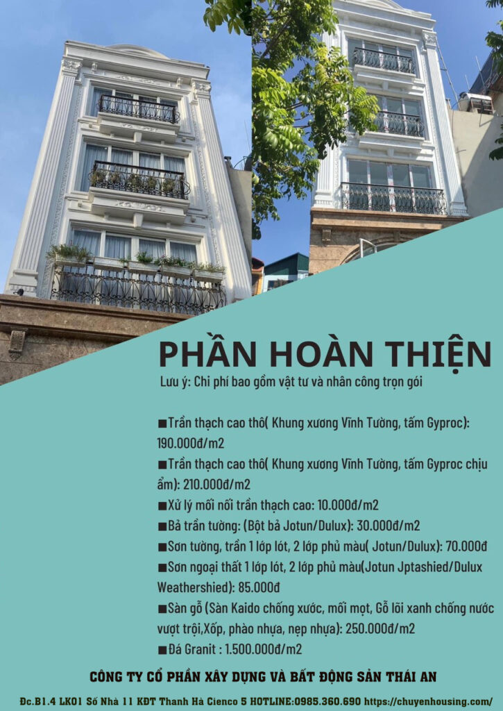 hoàn thiện liền kề
