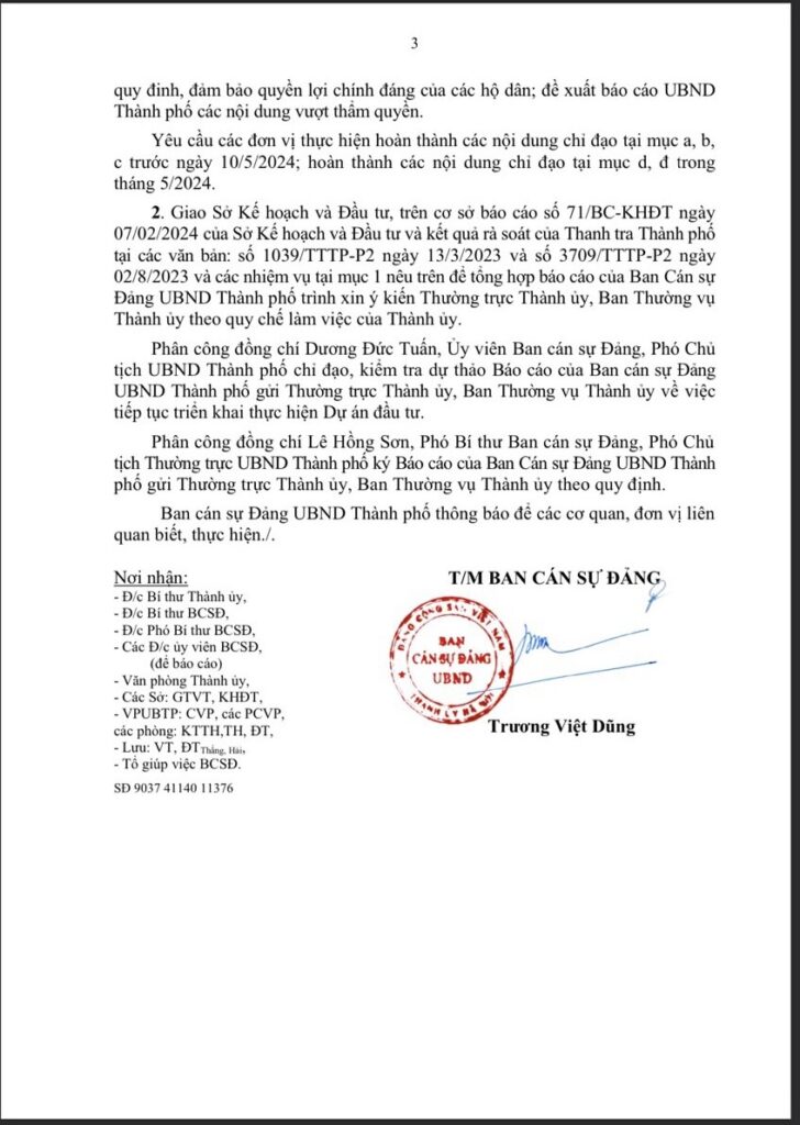 kết luận dự án bt