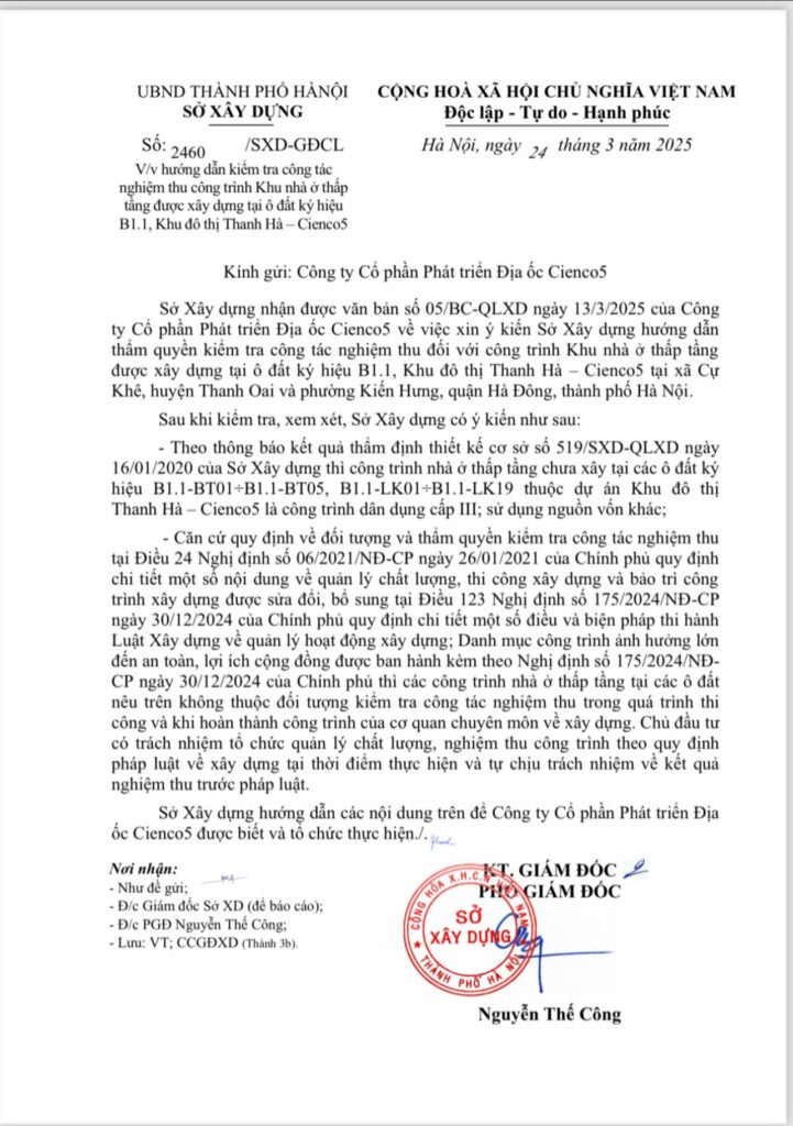 nghiệm thu công trình