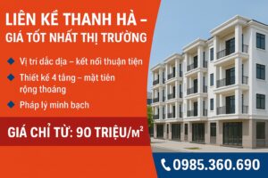 giá liền kề biệt thự thanh hà tháng 5/2025