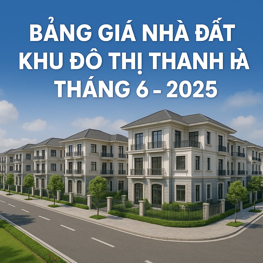 bảng giá nhà đất thanh hà t6