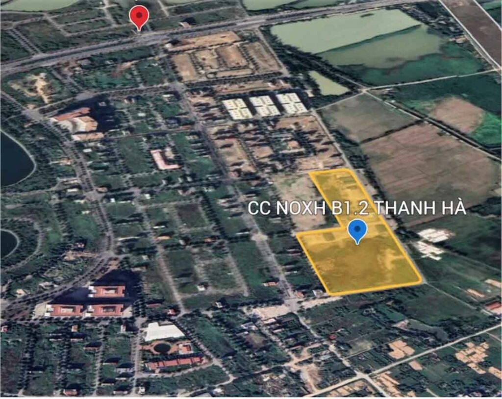 vị trí nhà ở xã hội thanh hà b1.2