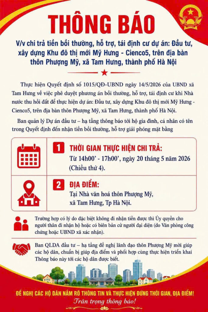quyết định bồi thường mỹ hưng