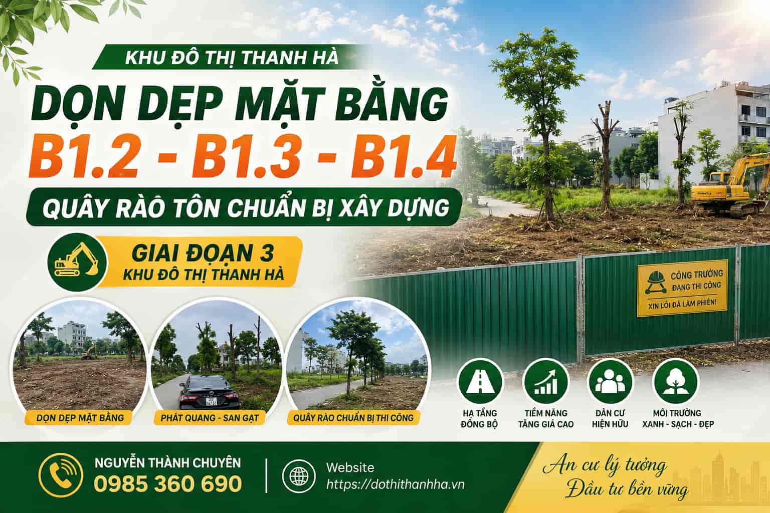 dọn dẹp mặt bằng