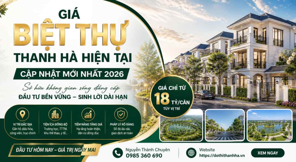 giá biệt thự thanh hà tháng 5 2026