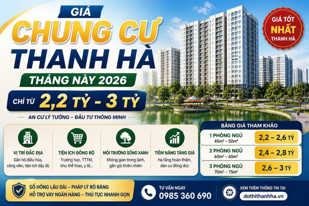 giá chung cư thanh hà tháng 5 2026