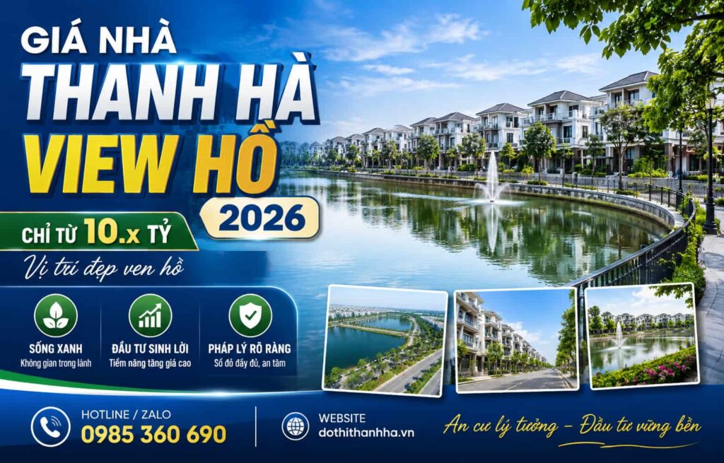 giá nhà thanh hà view hồ