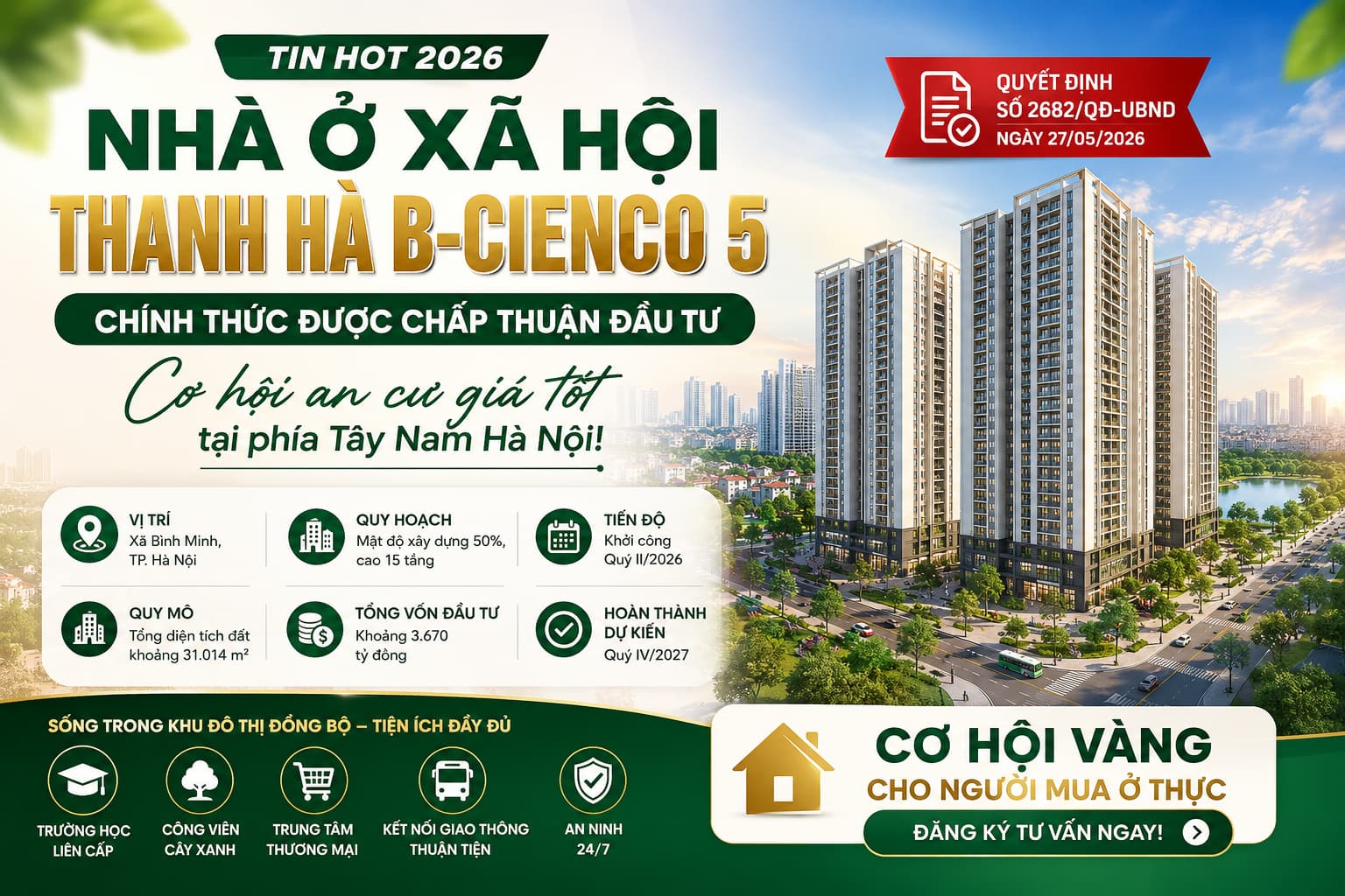 nhà ở xã hội thanh hà