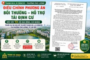 điều chỉnh bồi thường tái định cư khu đô thị thanh hà