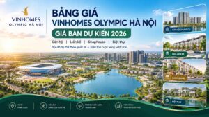 bảng gá dự kiến vinhomes global sportia